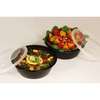 Cubeware Cubeware 18 oz. Round Container Black Base With Clear Lid, PK150 CO-518B